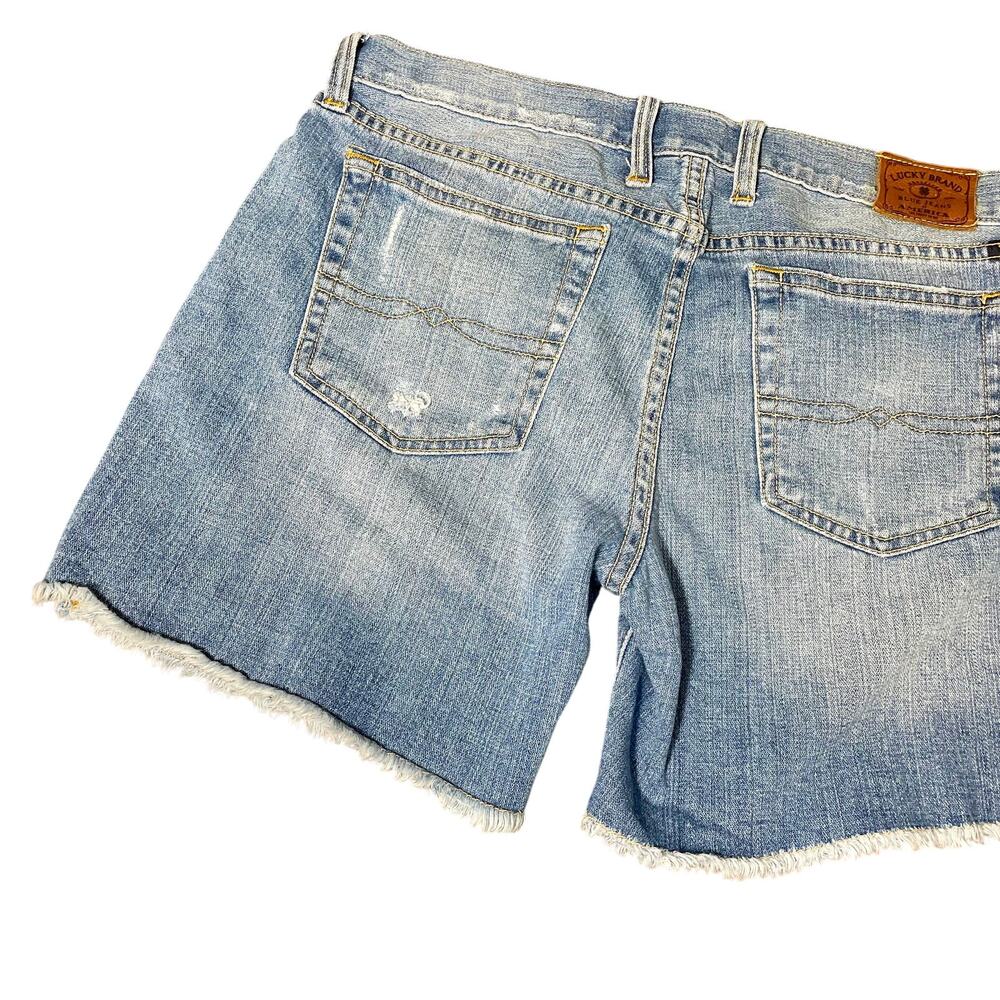 Lucky Brand Light Wash Jean Denim Cutoff Abbey Shorts Sz 4 / 27 - Picture 7 of 10